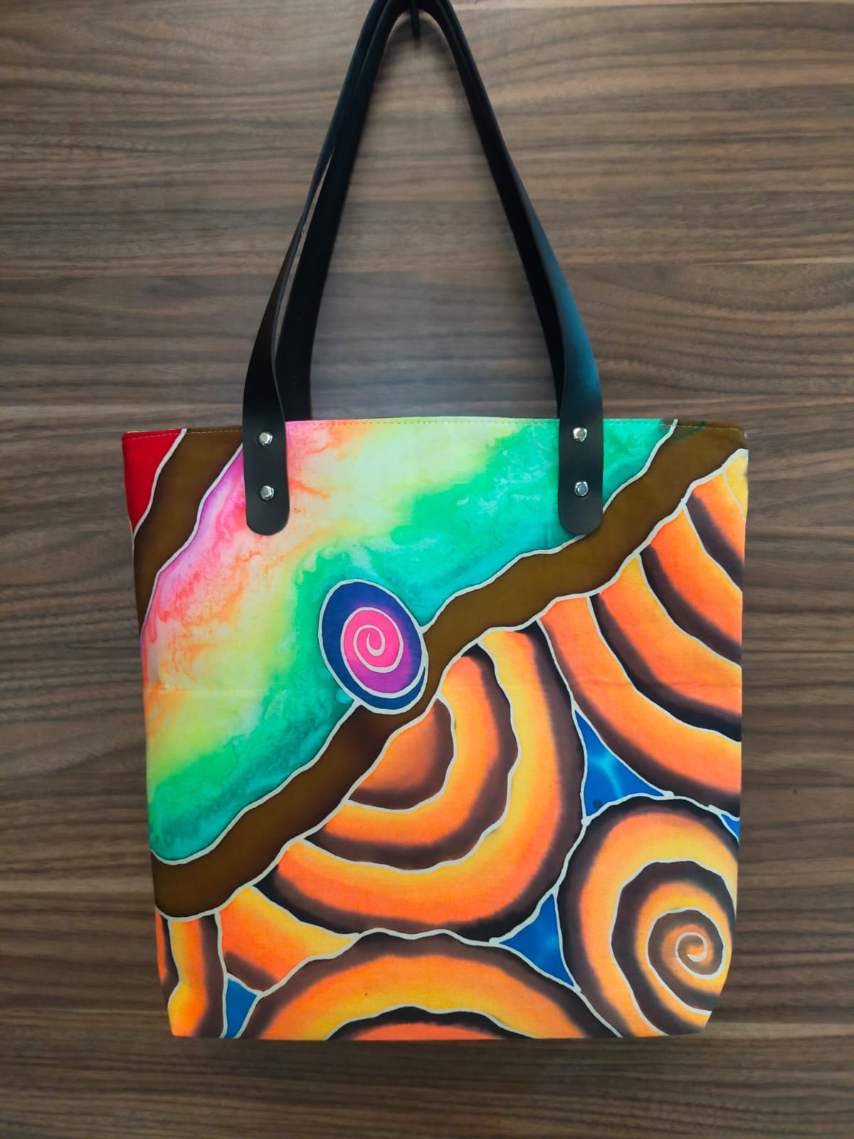Tas Tote Batik Fosfor Abstrak - Tas Tote Kanvas Glow in the Dark