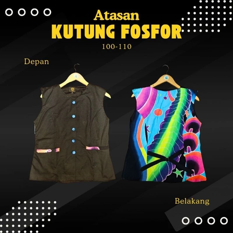 Outer Rompi Batik Fosfor Wanita - Atasan Tanpa Lengan
