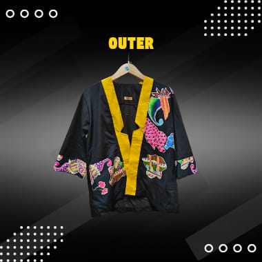 Outer Batik Fosfor Wanita Motif Aurora